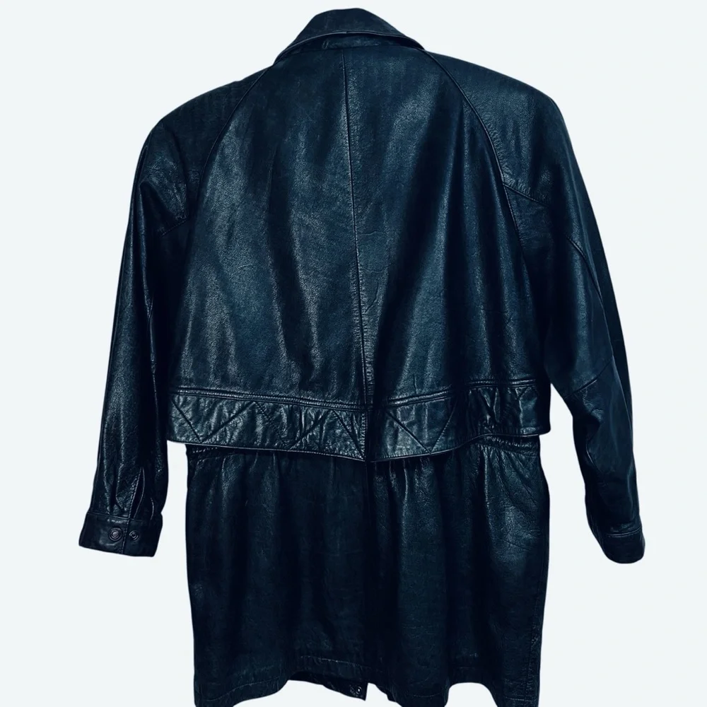 Vintage 1985 Wilsons Leather | Dark Green Parka Jacket | Men’s L (23” Chest) VTG - Picture 2 of 13